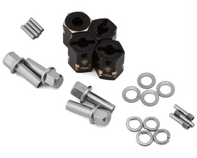 Treal Hobby Capra/SCX10 III 12mm Brass Extended Wheel Hex Adapters (4) (+15mm) TLHTCAPRA-31
