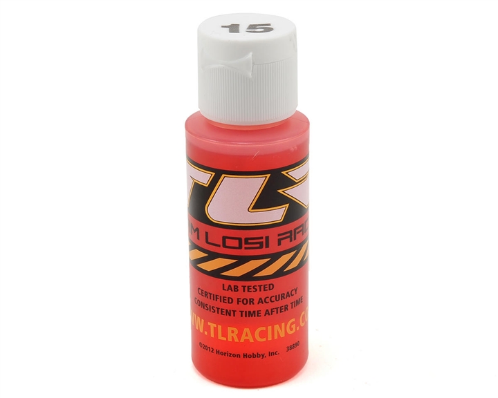 SILICONE SHOCK OIL, 15WT, 104CST, 2OZ TLR74000