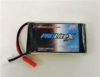 Thunder Power 500mAh 2-Cell/2S 7.4V ProLite X 25C LiPo, JST, TP500-2SPX25J