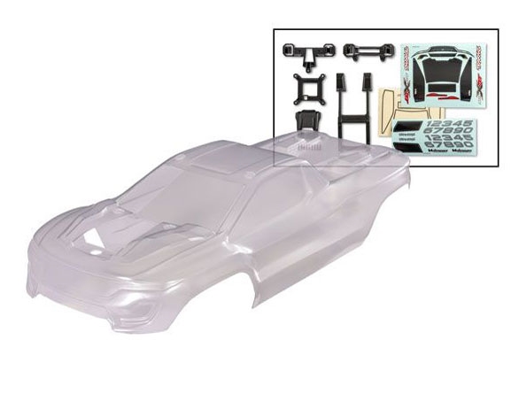 Traxxas Body, Mini XRT (clear)(for clipless mounting) TRA10712