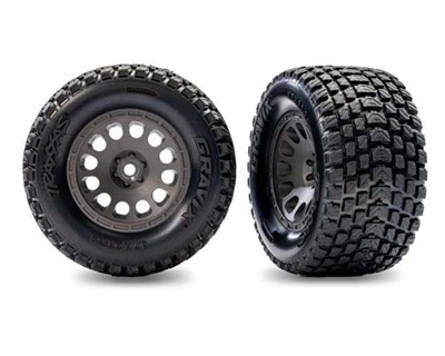 Traxxas Mini XRTâ„¢ Gravix Pre-Mounted Tires (2) TRA10775-GRAY