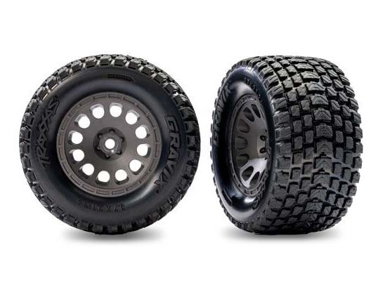 Traxxas Mini XRTâ„¢ Gravix Pre-Mounted Tires (2) TRA10775-GRAY