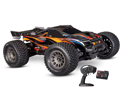 Traxxas Mini XRTÂ® Brushless 1/16 4WD RTR Monster Truck (Orange) w/TQi 2.4GHz Radio, Battery & USB-C Charger - TRA108076-1ORANGE