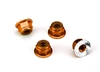 Traxxas 4mm Aluminum Flanged Serrated Nuts (Orange) (4)