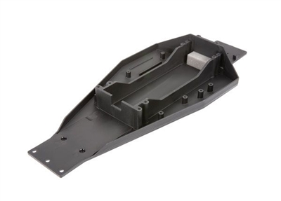 Traxxas Lower chassis (black) (166mm long battery compartment) TRA3728