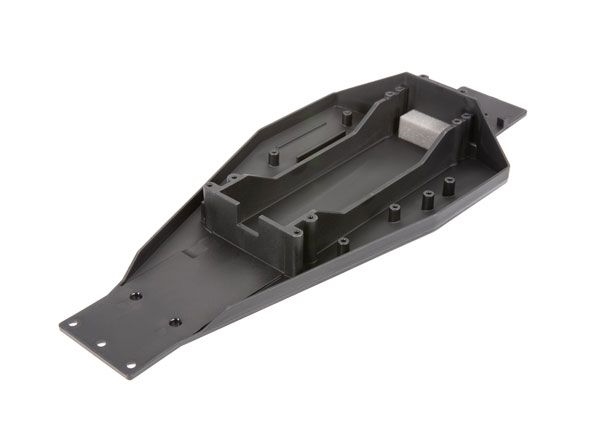Traxxas Lower chassis (black) (166mm long battery compartment) TRA3728