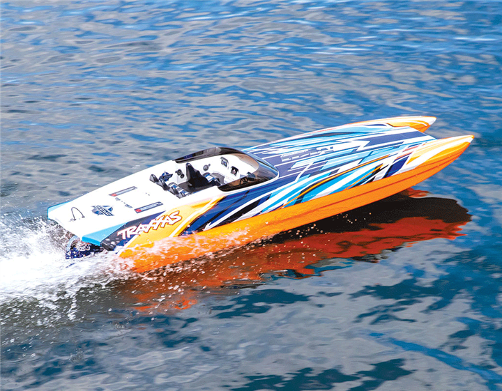 Traxxas DCB M41 Widebody 40" Catamaran Race Boat OrangeX, TRA570464