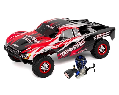 Traxxas Slayer Pro 4WD RTR Nitro Short Course Truck (Red) w/TQi 2.4GHz Radio, TSM, EZ Start & Charger - TRA59076-3RED