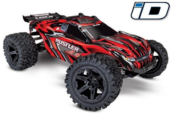 Traxxas Rustler 4X4 1/10 4WD Stadium Truck RTR - Red with TQ 2.4GHz radio system and XL-5 ESC. TRA670641
