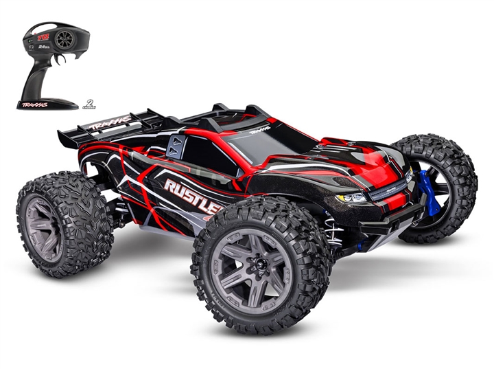 Traxxas Rustler 1/10 4X4 BL-2s Brushless Stadium Truck RTR-Red - TRA67164-4RED