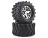 Traxxas Tires and wheels, assembled, glued 2.8' (All-Star chrome wheels, Maxx tires, foam inserts) (2) TRA6771