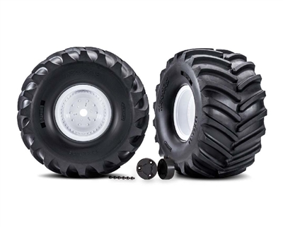 Traxxas Assembled T&W Terra Groove Tire L&R - White Wheel,  TRA7689