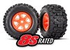 Traxxas Sledgehammer Tires on Orange Wheels for X-Maxx (2) TRA7774T