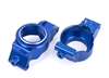 Traxxas Caster Blocks (C-Hubs) 6061-T6 Aluminum (Blue) L&R, X-MAXX, XRT
