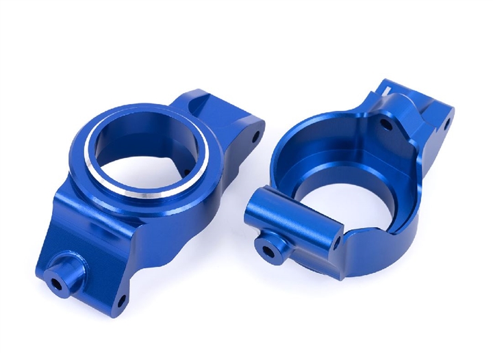 Traxxas Caster Blocks (C-Hubs) 6061-T6 Aluminum (Blue) L&R, X-MAXX, XRT