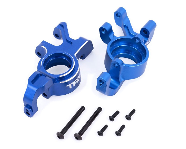 Traxxas Steering Blocks 6061-T6 Aluminum (Blue) Left & Right - TRA7836-BLUE