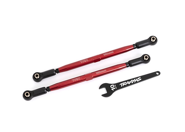 Traxxas Toe links front TUBES Red-anodized (2)