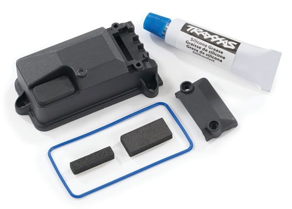Traxxas Receiver box cover (compatible with #2260 BEC)/ foam pads/ seals/ silicone grease TRA8224X
