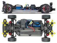 Traxxas 4-Tec 2.0 1/10 Brushless RTR Touring Car Chassis (NO Body), TRA830764