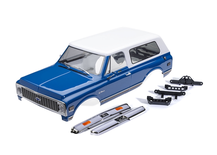 Traxxas TRX-4 1972 Chevrolet Blazer Blue & White Clipless Body Part Number:  9130-BLWT