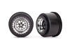 Traxxas Wheels, Weld chrome with black (rear) (2)