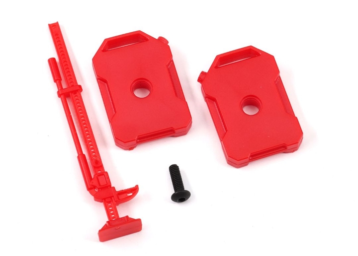 Traxxas Fuel Canisters (Left & Right)/ Jack (Red) TRA9721