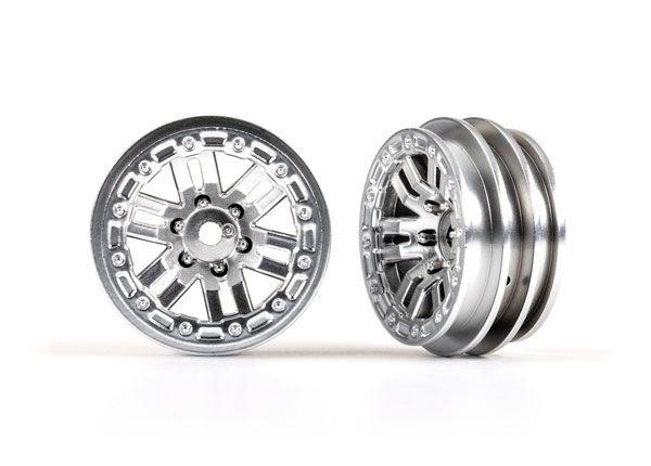 Traxxas Wheels, 1.0" (Satin Chrome) (2) TRA9768-SATIN