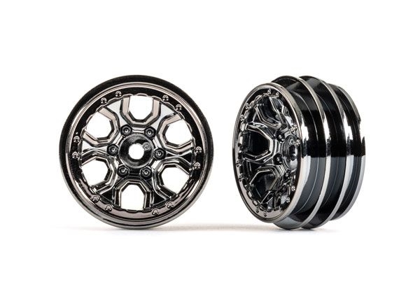 Traxxas Wheels, 1.0" (Black Chrome) (2) TRA9770-BLKCR