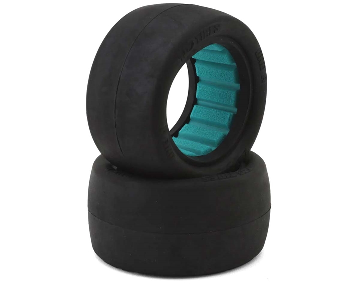 TZO Tires One 2.2" Rear 1/10 Slick Buggy Tire (2) (Gray) w/Foam Inserts - TZOONERTI