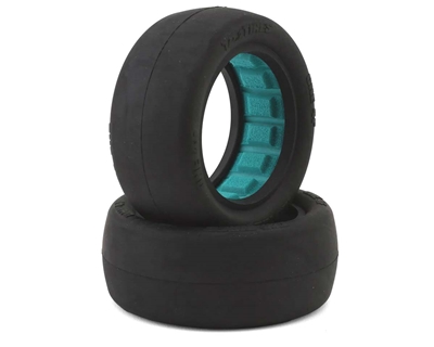 TZO Tires One 2.2" 4WD Front 1/10 Slick Buggy Tire (2) (Gray) w/Foam Inserts - TZO-ONE-4F-TI