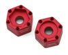 UpGrade RC Aluminum 12mm Hex Adapters for UpGrade RC 2.8" Wheels (Red) (2) (Narrow) UPG-11003