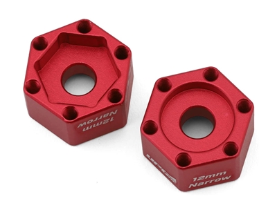 UpGrade RC Aluminum 12mm Hex Adapters for UpGrade RC 2.8" Wheels (Red) (2) (Narrow) UPG-11003