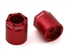 UpGrade RC Aluminum 14mm Hex Adapters for UpGrade RC 2.8" Tires (Red) (2)  UPG-11007