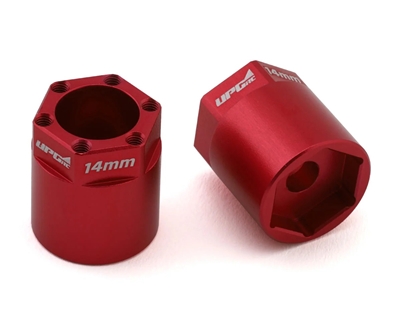 UpGrade RC Aluminum 14mm Hex Adapters for UpGrade RC 2.8" Tires (Red) (2)  UPG-11007