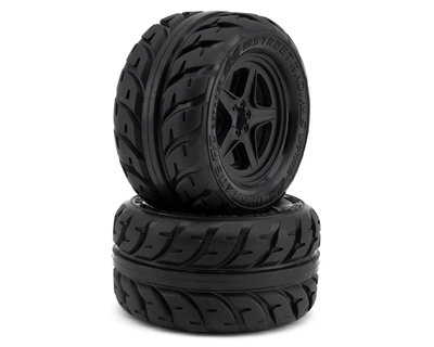 UpGrade RC Low-Pro BELTED Street Radials 2.8" Pre-Mounted On-Road Tires w/5-Star Wheels (2) (17mm/14mm/12mm Hex) UPG-10005