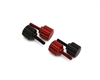 UpGrade RC 7075 Aluminum 1.4mm Thumbscrews for LosiÂ® Micro-Bâ„¢ & Micro-Tâ„¢ (Black/Red) (4) UPG-11024