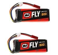 LiPo 3S 11.1V 800mAh 30C JST Plug (2) VNR25051X2