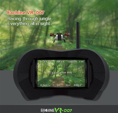 Eachine VR-007 VR007 5.8G 40CH HD FPV Goggles Video Glasses 4.3 Inch 7.4V  1600mAh Battery