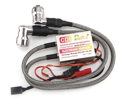 RCEXL Electric CDI Twin Ignition For NGK-CM6-10mm 90 Degree (DLE, DLA, DA and RCGF)