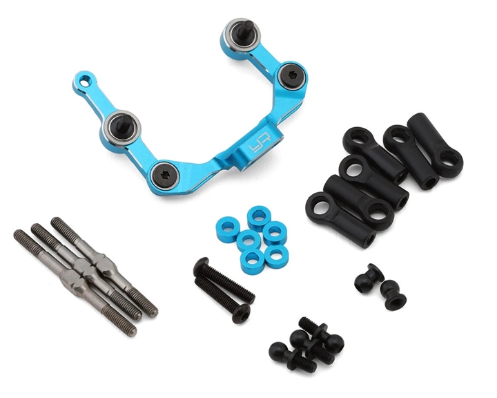 Yeah Racing Tamiya TT-02 SR/SRX Aluminum Long Tie-Rod Steering Set (Blue) YEA-TATT-087BU