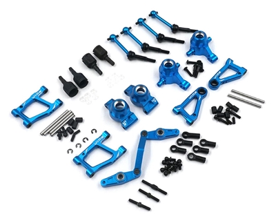 Yeah Racing Tamiya TT-01/TT-01E Rapid Performance Aluminum Upgrade Conversion Kit (Blue) YEA-TATT-S06BU