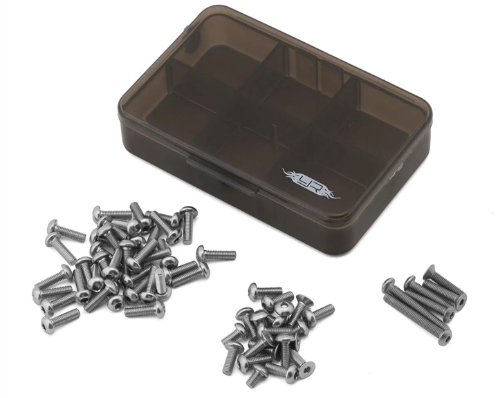 Yeah Racing Tamiya TT-02 SRX Assorted Titanium Screw Set w/Container - YEA-TSAS-0047