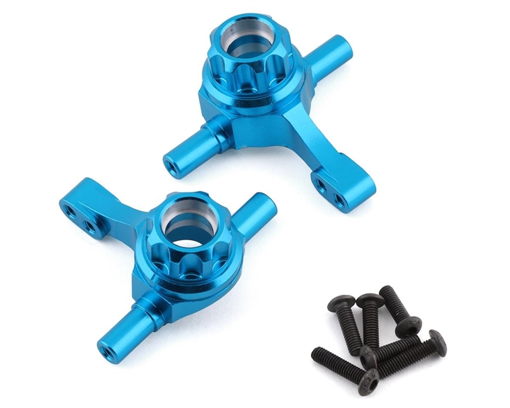 Yeah Racing Tamiya TT-02 Aluminum Steering Knuckle Set (Blue) (2) YEA-TT02-006BU