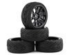 Spec T Pre-Mounted On-Road Touring Tires w/CS Wheels (Black) (4) w/12mm Hex & 3mm Offset - YEA-WL-0109