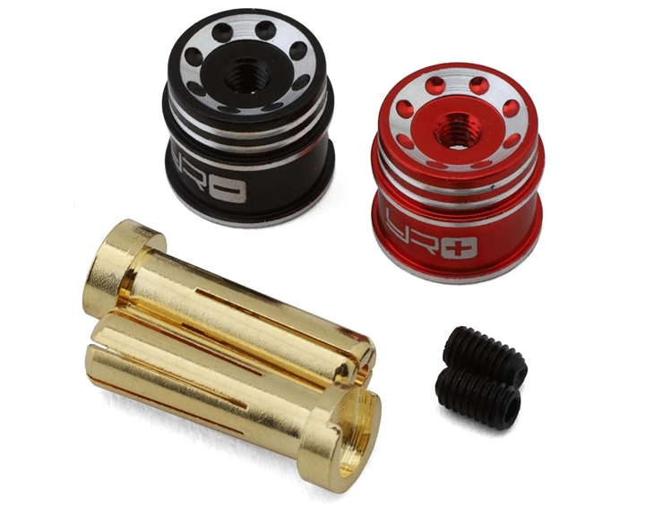 Heatsink Bullet Plug Grips w/5mm Bullets (Black/Red) YEA-WPT-0160