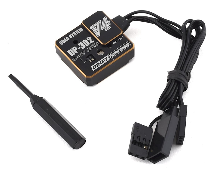 Yokomo DP-302 V4 Drift Steering Gyro (Black) YOKDPP-302V4B
