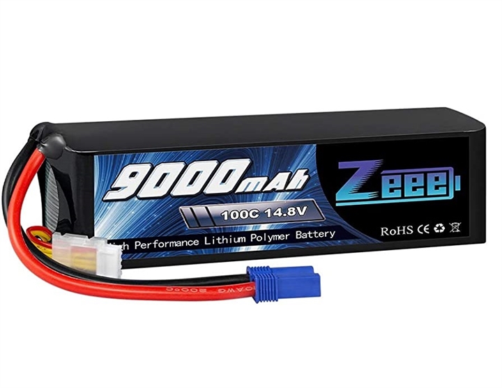 Zeee 4S Lipo Battery 14.8V 9000mAh 100C Soft Case Battery EC5 Connector
