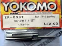 Yokomo ZR-009T SUS-ARM PIN SET TITANIUM