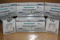 PDVet<SUP>TM</SUP> size 2-0  box of 12 suture packets 24mm reverse cutting needle, Monofilament Absorbable
