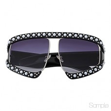 WOWSUN Oversize Fashion Pearl Sunglasses for Women Inspired Brand Designer